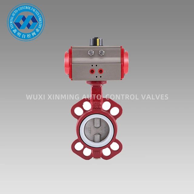 Van bướm wafer sắt dễ uốn thiết bị truyền động Penumatic