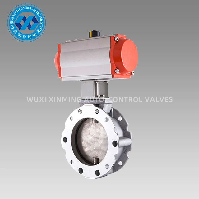 Van bướm nhôm thiết bị truyền động khí nén