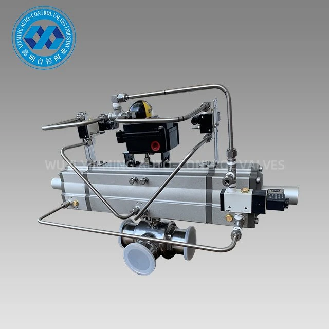 Van bi 3 chiều với bộ truyền động khí nén
