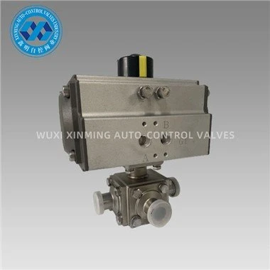 Bộ truyền động khí nén Van bi ba đường kẹp
