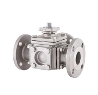 Van bi 3 chiều với bộ truyền động khí nén quay 180 độ