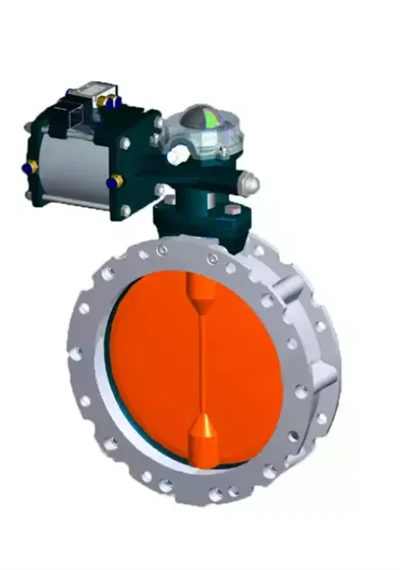 DN25 Van bướm nhôm bụi khí nén