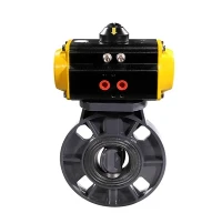 Van bướm mặt bích PVC mới đến với bộ truyền động khí nén