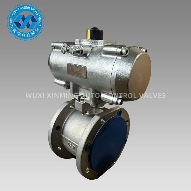 Stainless Steel Wafer Ball Valve With Pneumatic Actuator